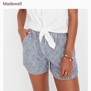Madewell used railroad stripe shorts
